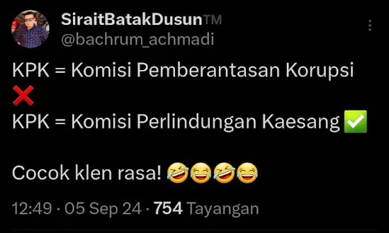 Rencana untuk meyurati dan memanggil anak bungsu Presiden Jokowi yang juga Ketua Umum Part KPK = Komisi Pelindung Kaesang