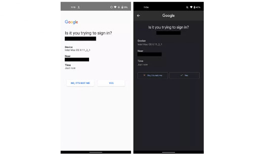 Google prompt