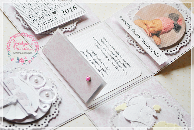 pudełko na chrzest święty scrapbooking