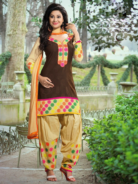 Exclusive Indian Designer Patiala Style Cotton Salwar Suits For Women