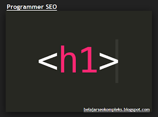 cara memasang tag h1 yang benar