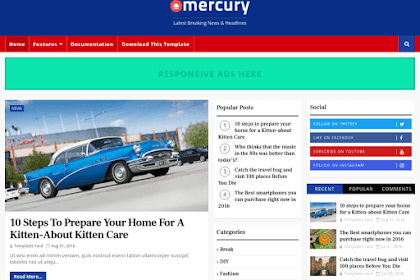 Mercury News Portal Blogger Template