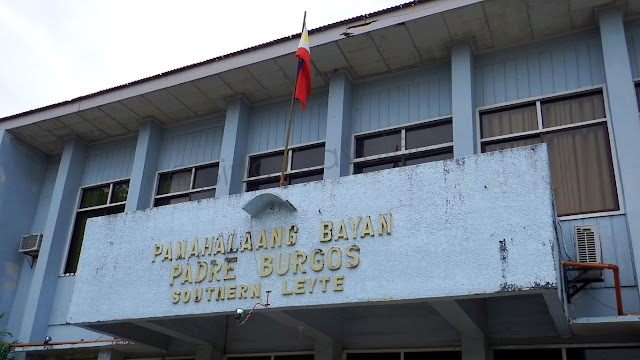 close-up view of municipal building name, Padre Burgos, Southern Leyte