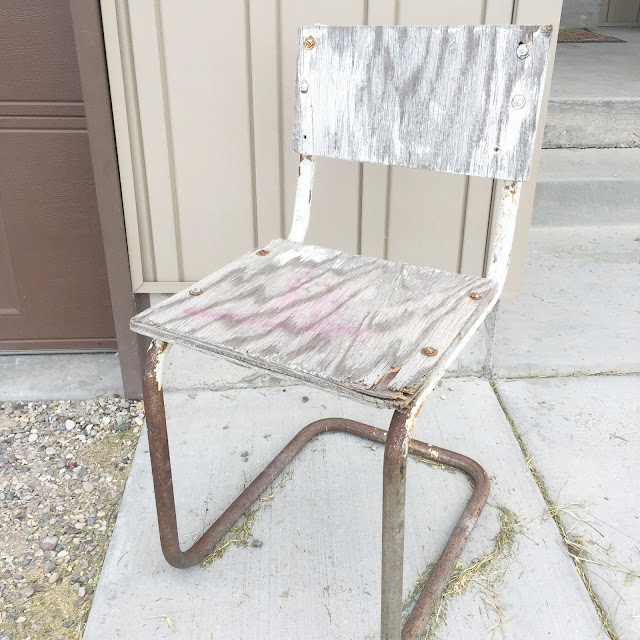 Metal Roadside Rescue Ugly Chair Before