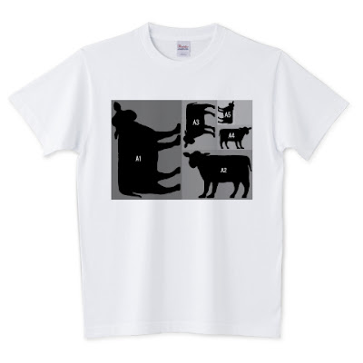 shechews,A5牛,Tシャツ,サイズ,ランク,紙,牛,等級,