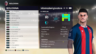 PES 2021 Faces Riccardo Orsolini