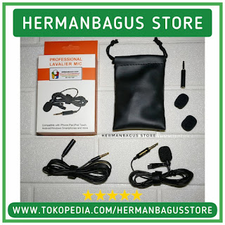 Professional Lavalier Mic Clip On Hp Komputer Kamera Taffware Q10