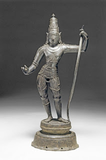 Ramachandra, the gentle Rama, seventh avatar of Vishnu. Copper statue from south India, twelfth century