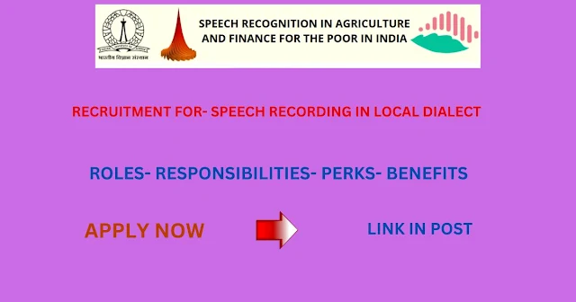 Spire Lab and IISc Recruitment Automatic Speech Recognition (ASR) 2024