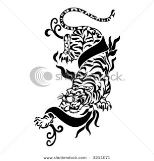 tribal tiger tattoo