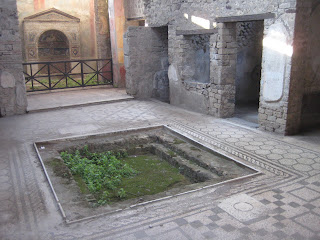 The open courtyard of a Pompeii home.