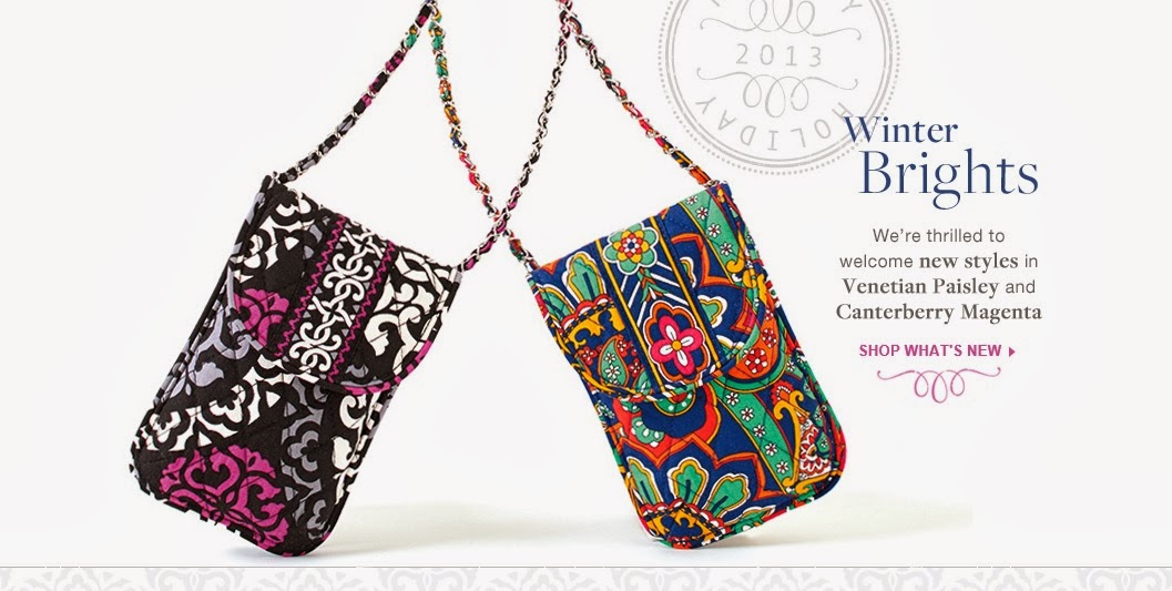 Vera Bradley Winter Prints release today Venetian Paisley ...