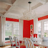Dining Room Red - Navy Dining Room Reveal One Room Challenge Calypso In The Country / Product title eugene 5 piece dining set, 47 rectangular, transitional, (cappuccino table with beveled glass top & 4 red chairs) average rating: