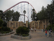 The parc from outside and the second wooden one. (six flags goliath)