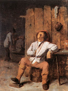 A Boor Asleep - Adriaen Brower