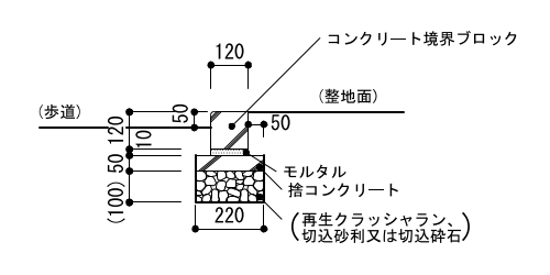 9-11-7　縁石［W120×H120 レベル差あり］