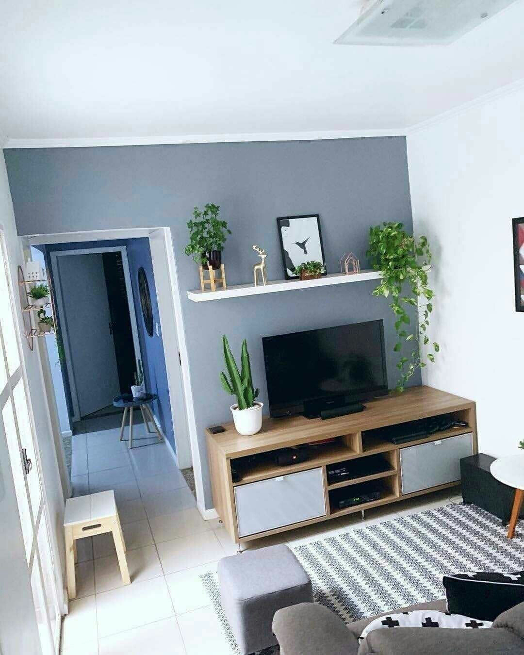 Desain Ruang Keluarga Warna Biru Cantik - desainer interior indonesia