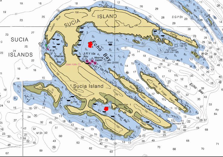 Sucia Island map chart