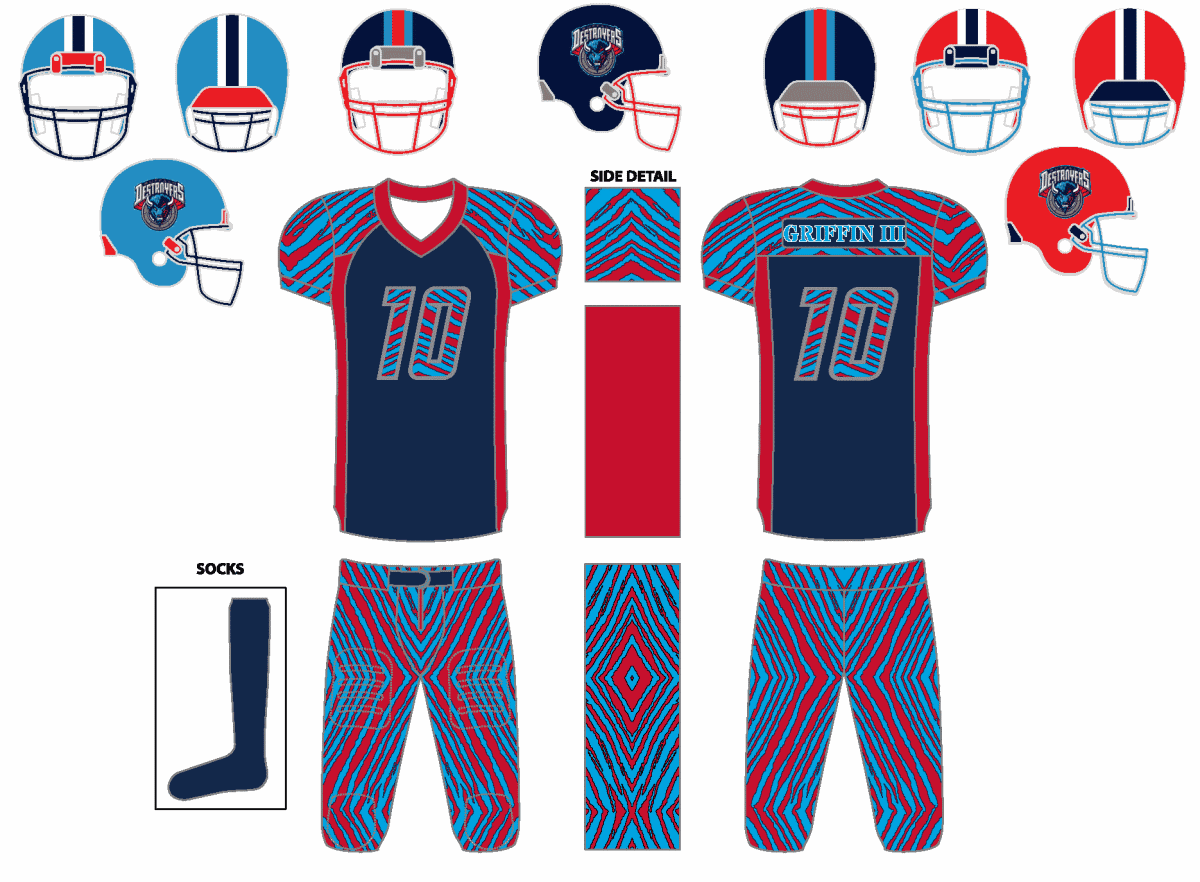 Arena Football League Uniforms The arena football league.