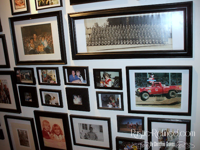 Photo gallery wall for family photos