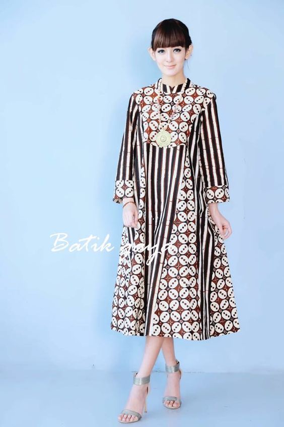 25 Model  Baju  Batik  Gamis 2019