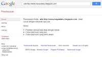 Tampilan jika kena google sandbox