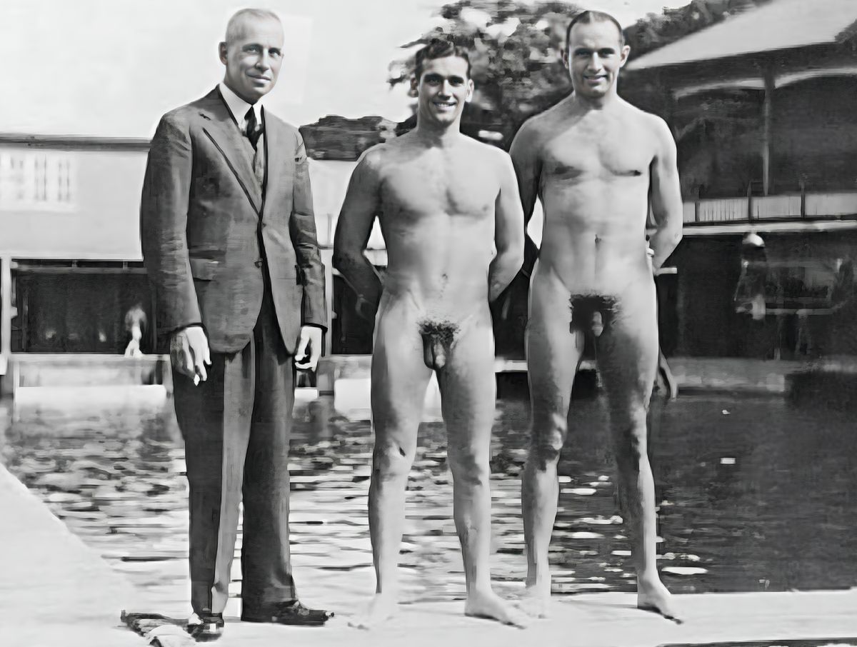 Vintage naked swimmers