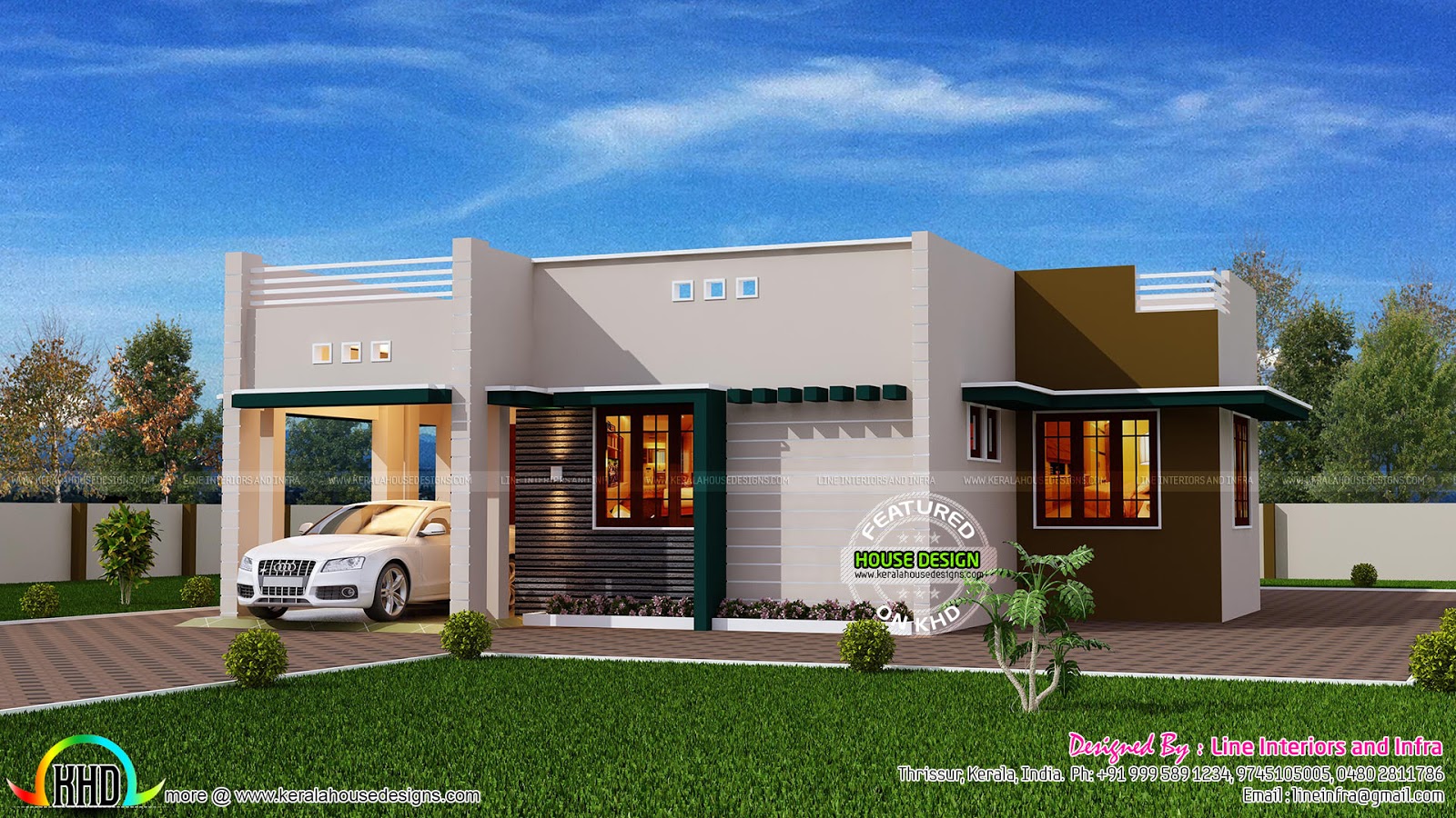  1500  square  foot  house  Kerala home  design and floor plans 