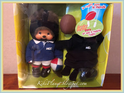 coffret box rugby dans le monde kiki monchhichi vrai all blacks XV france collection vintage dolls poupée