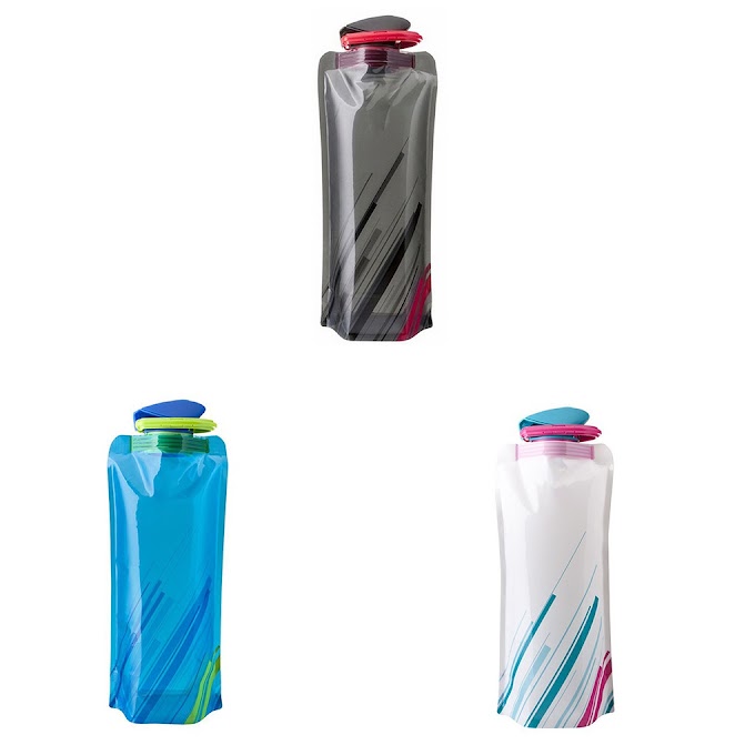 Outdoor Camping Riding Sport Water Bag Compressible Portable Foldable PP Pouch Drink Bottle