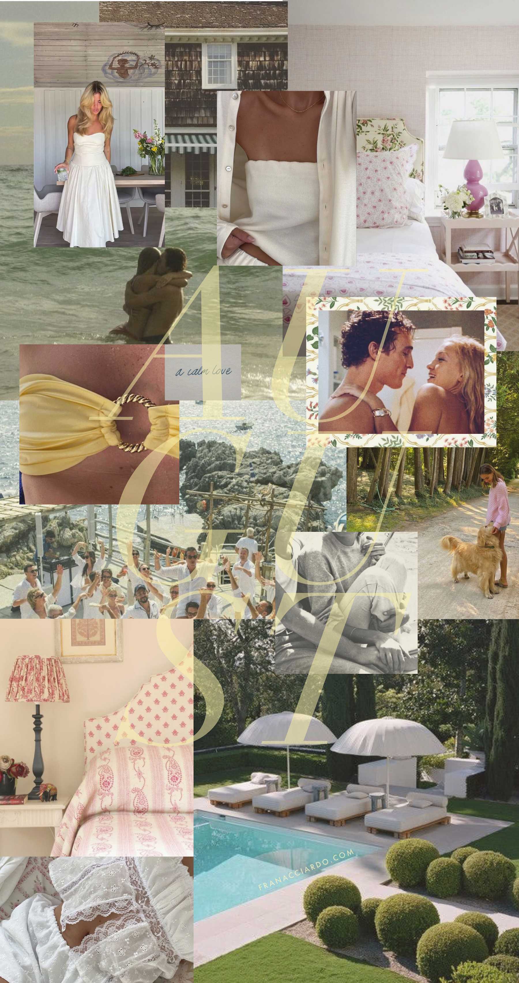 fran acciardo August 2022 mood board summer blue and white Italy European vacation  preppy nyc desktop wallpaper iphone wallpaper aesthetic download vibes