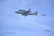 Endeavour Shuttle courtesy of NASA. Picture taken in Culver City, CA. (space shuttle flyby smaller)