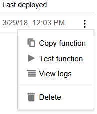 Cloud Function actions