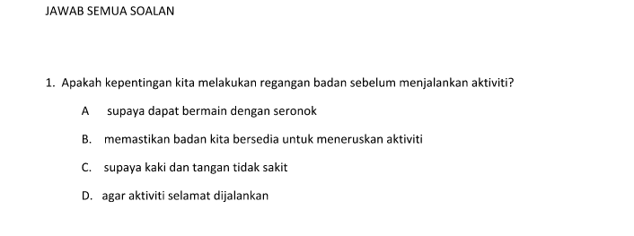 Bank Soalan Semua Subjek Tahun 4-Akhir Tahun ~ My School