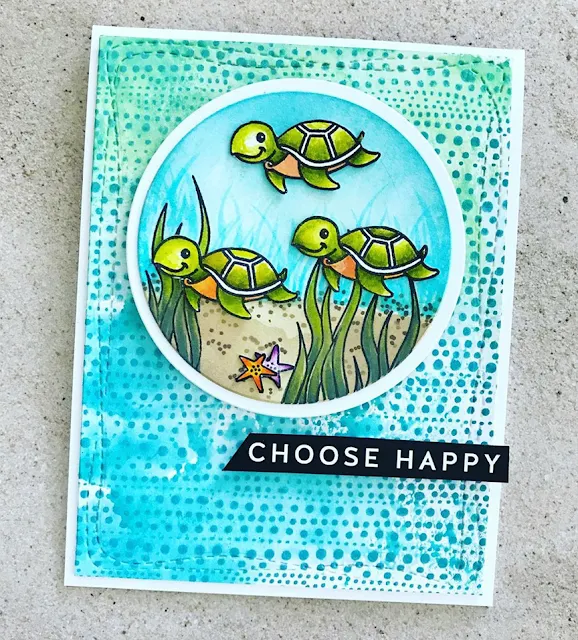 Sunny Studio Stamps: Oceans Of Joy Customer Card by Loralee Ferguson