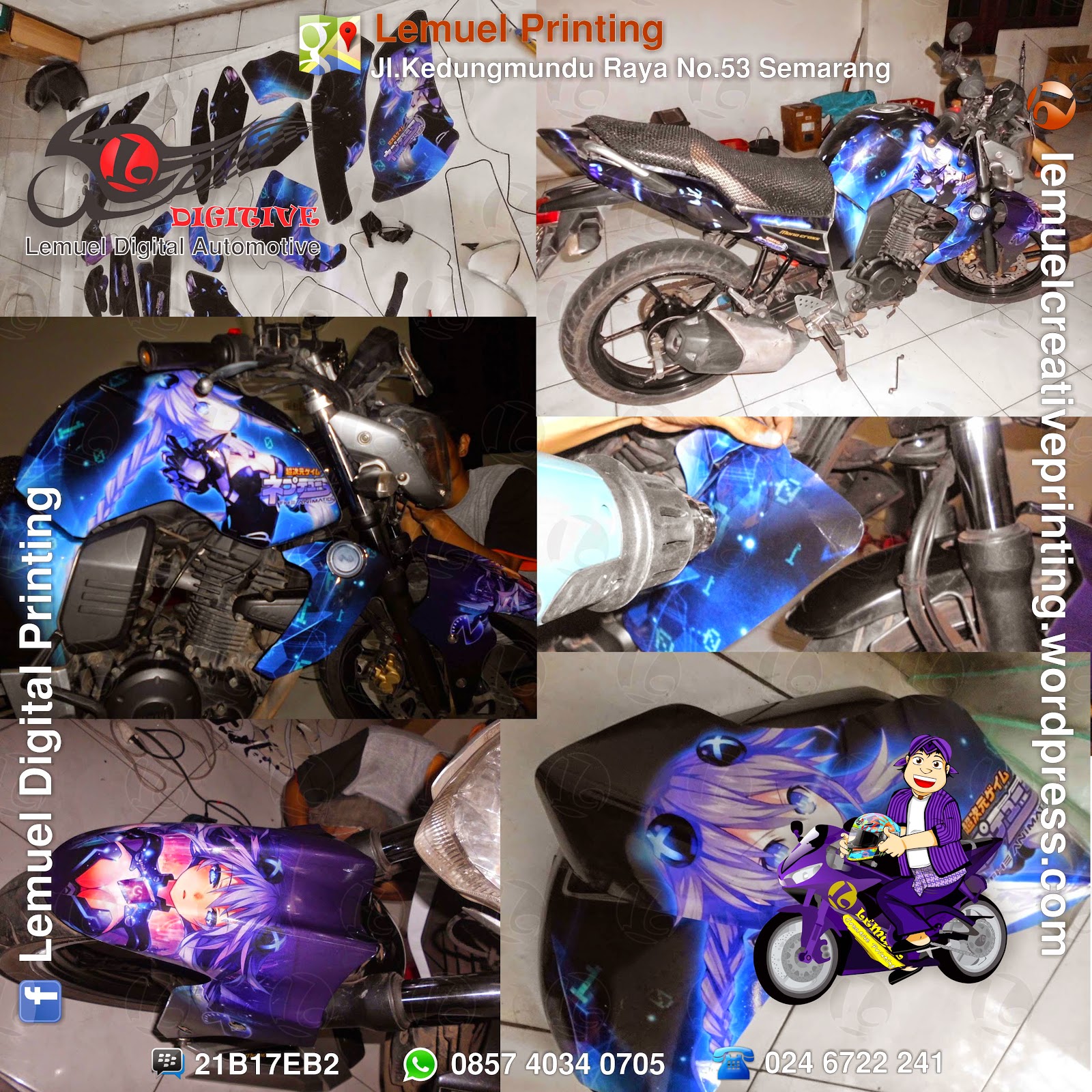 Decal Vinyl Striping FullBody Di Motor Byson Buat Komunitas