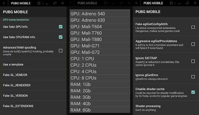 GLTools 60 FPS PUBG Phoenix OS settings