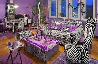 purple pillows on sofa set