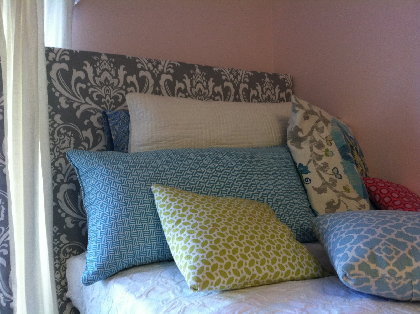 her dorm  dorm room headboard headboards my in made room daughter's  recently for bed for  diy