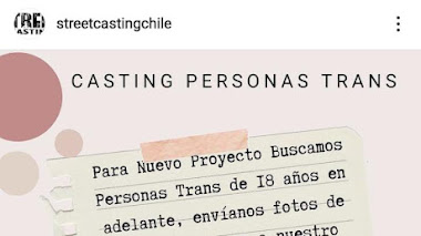 CASTING EN CHILE: Para nuevo proyecto se buscan PERSONAS TRANS de 18 años en adelante
