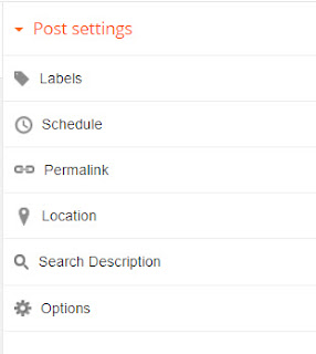 Blogger Post Settings