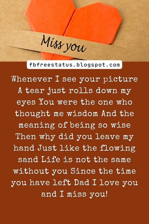 Missing You Messages for Father