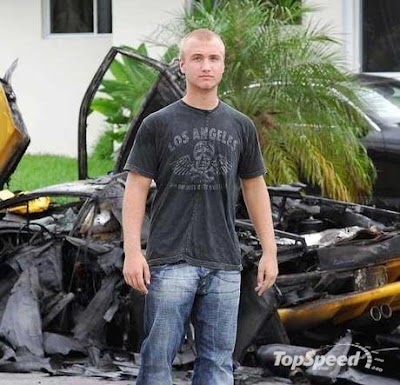 Nick bollea Hogan, Hulk Hogan's son stand before the car crashed in 2006