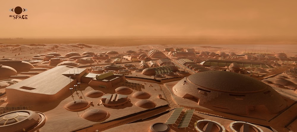 Mars colony for 1000 people by Innspace team for Mars Colony Prize contest - city center