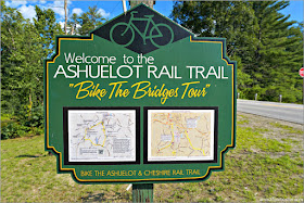 Cartel del Ashuelot y Cheshire Rail Trail en New Hampshire