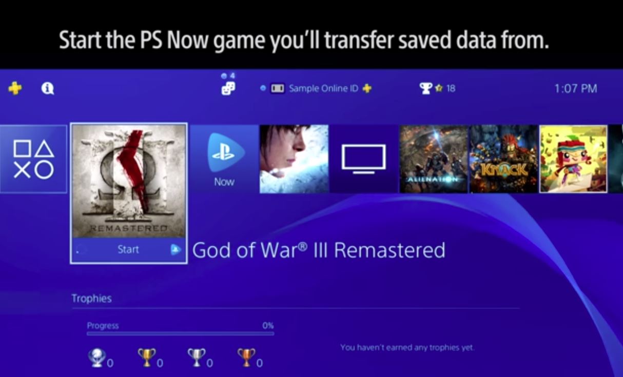 How to Transferring Saved Data from PS Now to Your PlayStation4 System