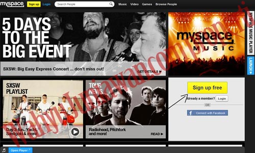 Cara Cepat Membuat Akun Myspace