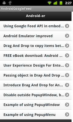 Display Google Feed in mobile style, using jQuery Mobile.