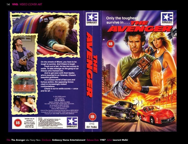 VHS Video Cover Art 1980s to Early 1990s Avenger
