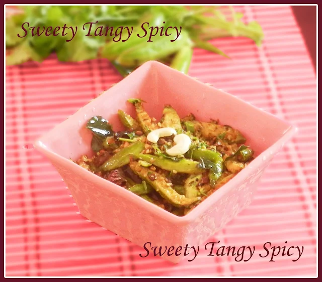 Fresh Coriander Leaves Garnishing Ivy Gourd Fry